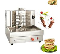 Máquina vertical de asador kebab de acero inoxidable, rotación de 360°, tubos de calefacción eficientes para cocinar pollo y carne