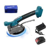 Máquina Vibradora para Azulejos, Máquina de Azulejos de 21V para Batería, 5 Velocidades Ajustables, Capacidad de Adsorción de 60 kg, Vibrador para Azulejos Incluye Bolsa de Almacenamiento (1 Batería)