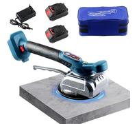 Maquina Vibratoria para Azulejos, Ventosas para Azulejos - 5 Velocidades Ajustables - Ventosa de 12 × 12 cm - para Azulejos de 0.2-1m con Batteries ×2
