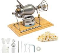 Máquina vintage de palomitas de maíz de acero inoxidable - Máquina tradicional china para palomitas de maíz, perfecto entretenimiento familiar, camping, noches de cine. Un maravilloso regalo para los