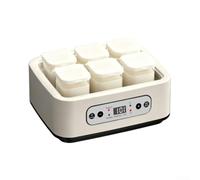 Máquina Yogur Casero 6 Tarros para cristal Ajustable Máquina | Control temperatura para preciso, resultados consistentes, interfaz intuitiva, para ideal principiantes