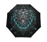 Máquinas De Animales Cerdos Salvajes Paraguas Plegable Automático Paraguas de Viaje Mujer Niño Niña Protección UV Resistencia Viento Impermeable