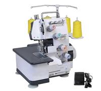 Máquinas de coser y remalladora de grado industrial, máquina de coser remalladora con capacidad de 3-4 hilos, luz LED, pies de succión fuertes, máquina de coser remalladora