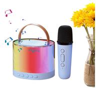 Máquinas de Karaoke con Micrófonos,Altavoz de Karaoke con 2 Micrófonos - Altavoz con micrófono inalámbrico compacto de karaoke versátil,Equipo de Karaoke con sonido estéreo para niños, máquina de Kara