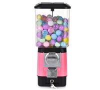 Máquinas expendedoras de dulces, máquina de chicle que funciona con monedas con 200 bolas vacías y 100 fichas de acero inoxidable, máquina de banco de chicles para niños, para cápsulas de juguete