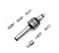 Máquinas herramientas MT2 MT4, centro giratorio de múltiples puntos con puntas intercambiables, torno Live MT3, contrapunto central, 7 Uds. (Size : MT2 (1set))