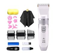 Maquinilla cortapelo Cortapelo hombre Cortapelos con peine, guía de 4 posiciones, Ceramic cuchilla fija de titanio, cabezal desmontable para limpiar fácil, incluye set de peluquería con 9 accesorio
