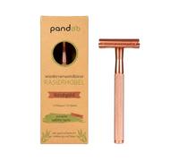 Maquinilla de afeitar de metal negro y oro rosa, maquinilla de afeitar clásica de seguridad para hombre y mujer, sostenible, sin plástico y respetuosa con la piel, afeitado en húmedo con cuchillas