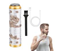 Maquinilla de afeitar eléctrica,Afeitadora Gold Dragon Profesional - Afeitadoras de barba de viaje recargables Mini maquinilla de afeitar eléctrica para cara y barba, regalos ideales Leryveo
