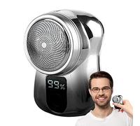 Maquinilla de afeitar eléctrica de viaje | Afeitadoras de bolsillo Mini-Shave | Afeitadora de lámina de tamaño de bolsillo móvil con pantalla de alimentación, afeitadora de barba recargable Tytlyworth