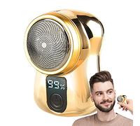 Maquinilla de afeitar eléctrica de viaje | Maquinilla de afeitar eléctrica lavable para hombre | Afeitadora de lámina de tamaño de bolsillo móvil con pantalla de alimentación, afeitadora de Ereqeip