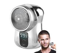Maquinilla de afeitar eléctrica de viaje,Mini maquinilla de afeitar para hombres | Afeitadora de lámina de tamaño de bolsillo móvil con pantalla de alimentación, afeitadora de barba recargable Cyhamse