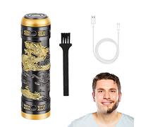 Maquinilla de afeitar eléctrica para hombre - Máquina de afeitar profesional Dragon Trimmer,Afeitadora eléctrica, afeitadora portátil para barba, afeitadoras para regalos de novio y papá Leryveo