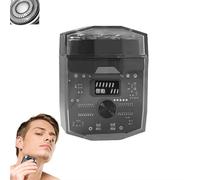 Maquinilla de afeitar portátil transparente, maquinilla de afeitar eléctrica pequeña de doble motor con cabezal de afeitado multifuncional, afeitadora portátil de bolsillo USB, mini afeitadora