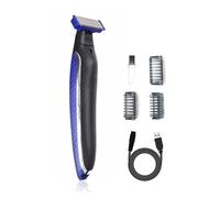Maquinilla de afeitar recargable para barba y cuerpo que recorta, bordea, afeita, y arregla recortadora eléctrica híbrida y afeitadora
