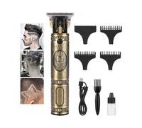 Maquinilla eléctrica para cortar el pelo, inalámbrica, con cuchilla en T y aceite lubricante.