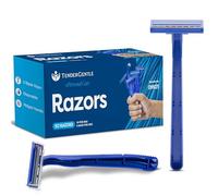 Maquinillas de afeitar desechables para hombres y mujeres, paquete de 50 afeitadoras, maquinilla de afeitar de 2 cuchillas para piernas, axilas y más, buenas para pieles sensibles