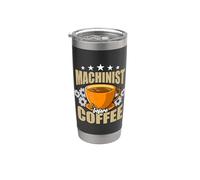 Maquinista antes del café Operador CNC Maquinista amante del café Vaso térmico de acero inoxidable de doble pared