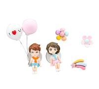 Maqulae Ambientador de Aromaterapia con Ventilación de Aire para Coche, Pareja de Dibujos Animados, Figura de Acción, Decoración de Salpicadero de Resina con Diseño de Niña y Niño (2)