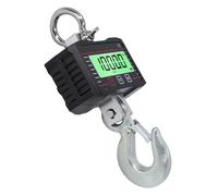 Maqulae Báscula de Grúa Digital, Pantalla LCD Transparente de Capacidad de 2000 Kg y 4400 Lb con Control Remoto, para Pesaje en Campos Portuarios, Plantas de Acero, Pesca en Alta Mar