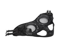 Maqulae Cubierta para Ojos de Caballo, Gafas Protectoras de Malla a Prueba de Viento y con Media Cubierta de Bloqueo Visual Extraíble, para Suministros de Carreras de Arnés
