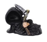 Maqulae Figura de Resina de Escultura Grim Reaper con Hoz para Decoración Gótica (Allongez-vous)