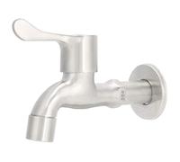 Maqulae Grifo para Lavadora de Acero Inoxidable, Grifo Individual de Agua | Acabado Cepillado, Resistente a la Corrosión, Instalación de Montaje en Pared de 1/2 Pulgada, Ideal para Lavadero, Baño,