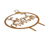 Maqulae Letrero de Metal de Navidad para Exteriores, Letras Rústicas, Estaca de Jardín, Hierro Resistente a la Intemperie, Estaca de Camino de 12.2 X 8.27 Pulgadas, Inserto en el Suelo