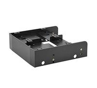Maqulae Soporte Adaptador de Bahía de Unidad de 5,25 a 2,5 3, Kit de Montaje de Plástico HDD SSD, con Tornillos de Montaje y Deflector, para PC