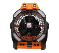 Maqulae Ventilador de Camping Recargable 10400 MAh Motores Duales Cuchillas Duales Puertos de Nebulización 270 ° Ajustable con Luz LED Ventilador de Nebulización para Acamp