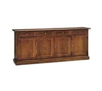 Mar.c.a. Design - Aparador Arte Povera de Madera 205x42x86 cm con 4 Puertas y 4 Cajones - Madia de Madera Made in Italy