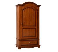 Mar.c.a. Design Armario de 1 puerta, estilo clásico, sombrero Gendarme, color nogal oscuro, medidas 96 x 56 x 196 cm.