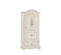 Mar.c.a. Design - Armario de madera maciza Arte Povera 96 x 56 x 196 cm - 1 puerta y 1 cajón con sombrero Gendarme redondo - Made in Italy