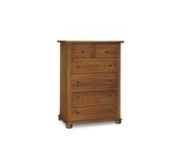 Mar.c.a. Design - Cajonera de madera 50 x 102 x 143 cm con 6 cajones - Cajonera Arte Povera con patas redondas. Fabricado en Italia