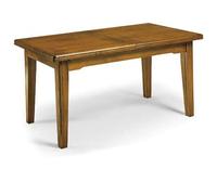 Mar.c.a. Design - Mesa rectangular extensible de 180 a 360 cm con patas rectas - Mesa de madera maciza 180 x 85 x 78 cm - Arte Povera Made in Italy