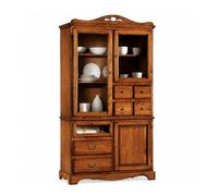 Mar.c.a. Design - Mueble despensa Arte Povera de madera Made in Italy (nogal oscuro, 120 x 52 x 220 cm al.)