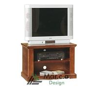 Mar.c.a. Design - Mueble para TV de 2 compartimentos en madera 75x41x51 cm - Mueble estilo Arte Pobre para el salón Made in Italy