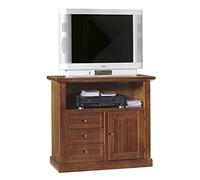 Mar.c.a. Design - Mueble TV 1 puerta, 3 cajones, 1 compartimento 84 x 40 x 75 cm - Arte Povera salón Made in Italy