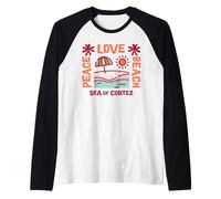 Mar de Cortés - Playa del Amor de la P Camiseta Manga Raglan