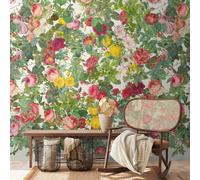 Mar de Flores Papel Pared Pintado Con Üppigen Rosas Y En Luminosas Ei