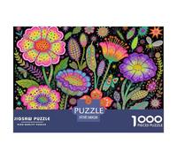 Mar de Flores Pintado a Mano Puzzle De Madera Impermeable DIY Puzzles De 1000 Piezas para Adultos Divertido Rompecabezas Juegos Educativos