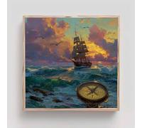 Mar Diamond Painting Adultos, Bote Cuadros de Diamantes, 5D Puzzle Diamantes Cuadros en Punto de Cruz Diamond Art Painting Kit, Hobby Ccreativi Adulti, Decoración Pared Hogar Regalo 100x100cm cd2-h42