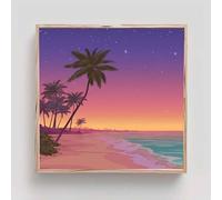 Mar Diamond Painting Adultos, Playa Cuadros de Diamantes, 5D Puzzle Diamantes Cuadros en Punto de Cruz Diamond Art Painting Kit, Hobby Ccreativi Adulti, Decoración Pared Hogar Regalo 100x100cm cd7-w35