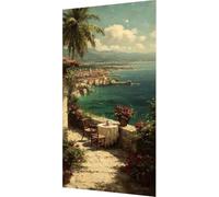 Mar Diamond Painting Jardín Diamond Painting Kit Completo, Pintura Diamante Adultos Niños, 5D Cristal Strass Punto de Cruz Puzzle Manualidades para Decoración de Pared del Hogar 100x200cm tb5-9b