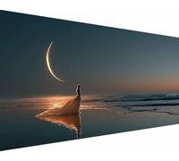 Mar Diamond Painting Luna Diamond Painting Kit Completo, Pintura Diamante Adultos Niños, 5D Cristal Strass Punto de Cruz Puzzle Manualidades para Decoración de Pared del Hogar Regalos 30x60cm es8-20g