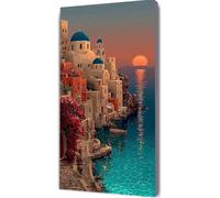 Mar Egeo Diamond Painting Adultos, Paisaje Cuadros de Diamantes, 5D Puzzle Diamantes Cuadros en Punto de Cruz Diamond Art Painting Kit, Hobby Ccreativi Adulti, Decoración Pared Hogar 80x160cm zp9-15m