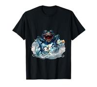 Mar Monster Botella Post Mar Monster Figura de Cuento de Hadas Fantasía Camiseta