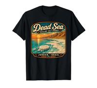 Mar Muerto Jordania Israel Vacaciones en el Mar Muerto Jordania Israel Camiseta gráfica económica, Hombre, Negro, M