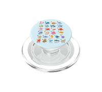 Mar Océano Animales Aprendizaje Alfabeto, Amante PopSockets PopGrip para MagSafe