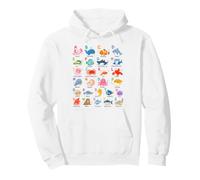 Mar Océano Animales Aprendizaje Alfabeto, Amante Sudadera con Capucha